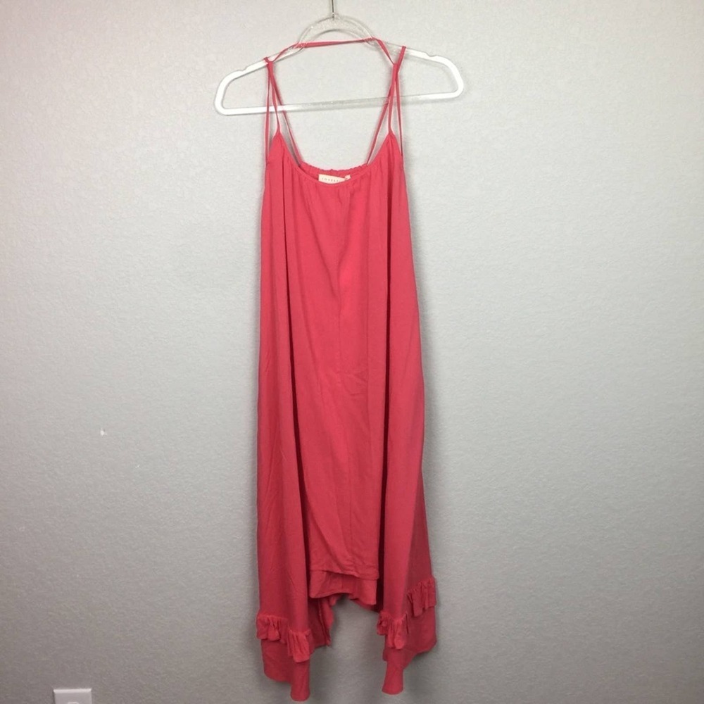 BNWT! LOVESTITCH Coral Asymmetrical Dress Size M/L - Picture 2 of 6